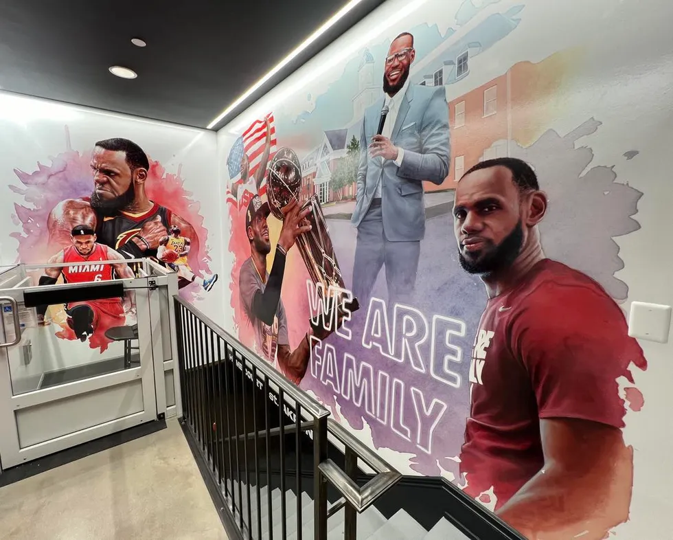 Mural fit for a King: A Masterpiece is Created at the LeBron James Museum by a Stark County Artist.